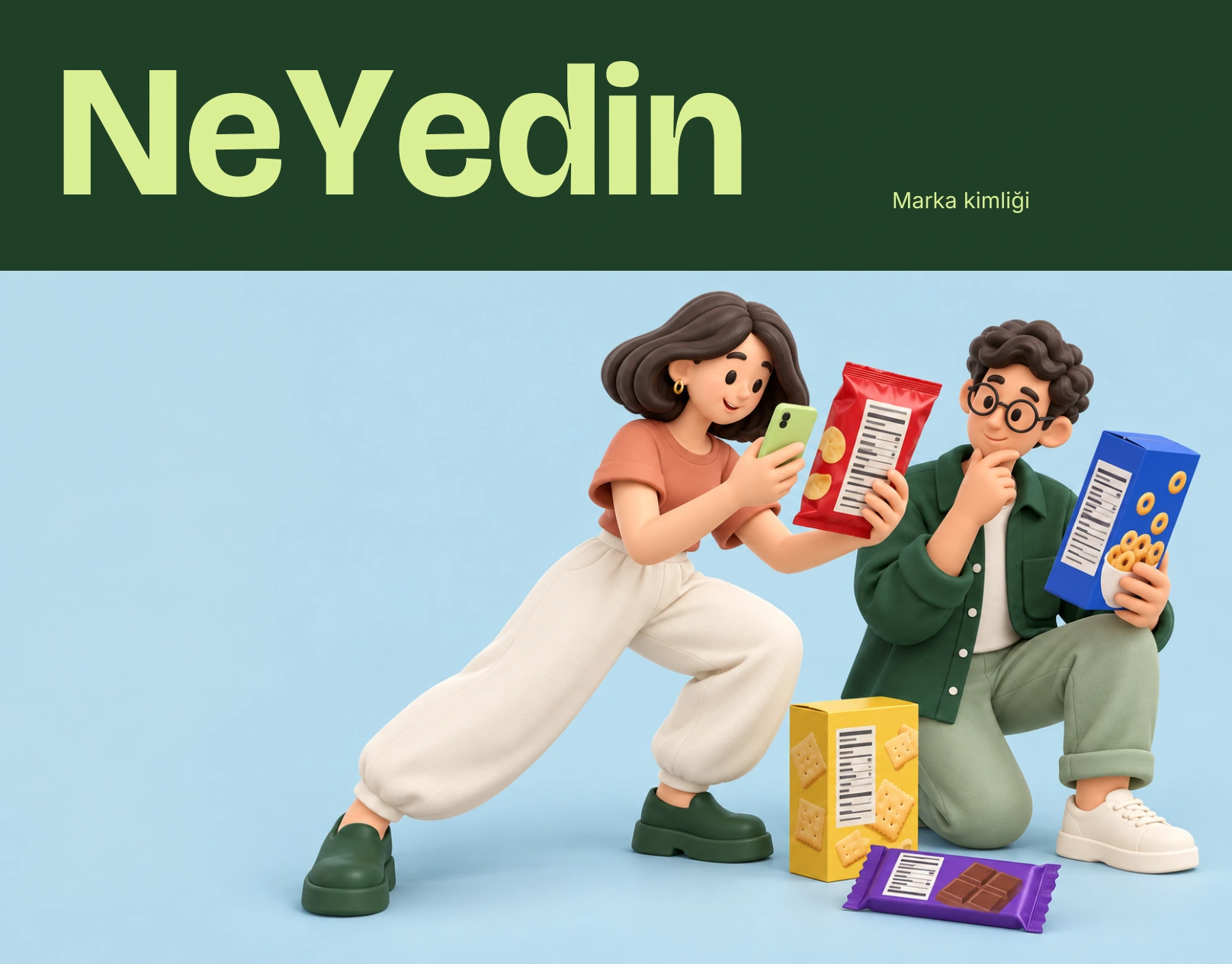 NeYedin — Gıda bilgisi uygulaması marka kimliği